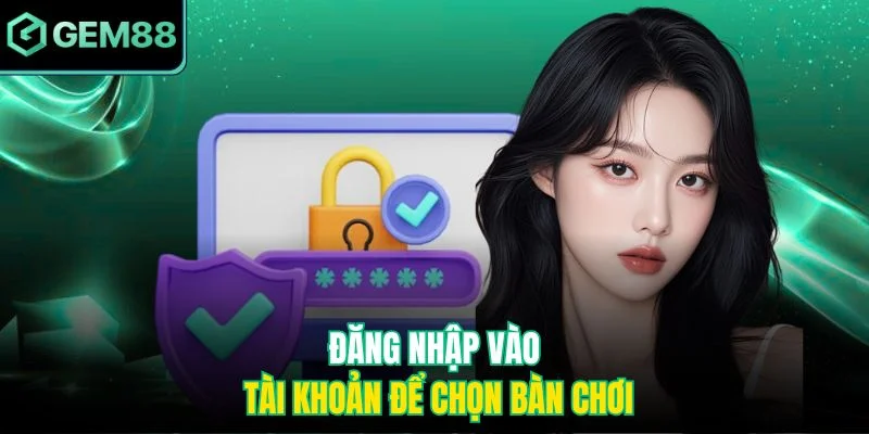 Đăng nhập vào tài khoản để chọn bàn chơi